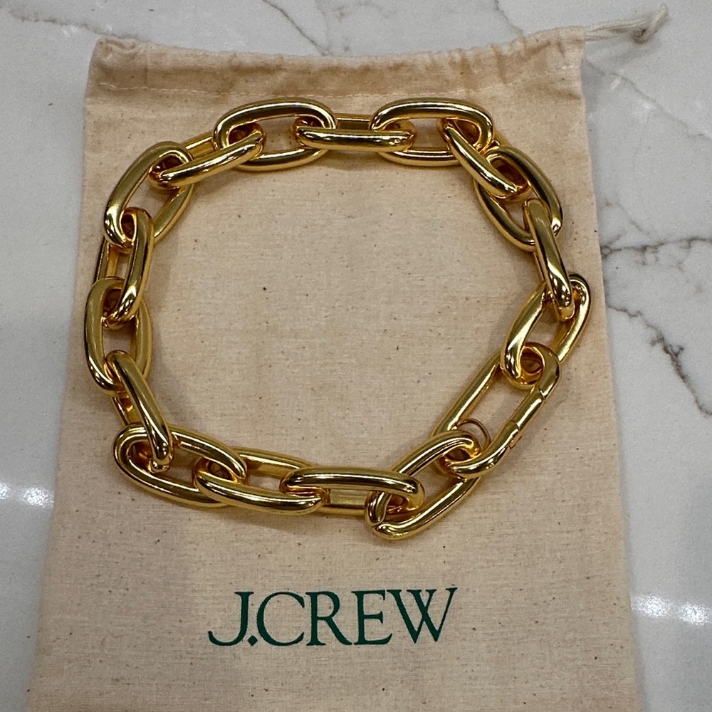J. Crew Bold Gold Link Necklace